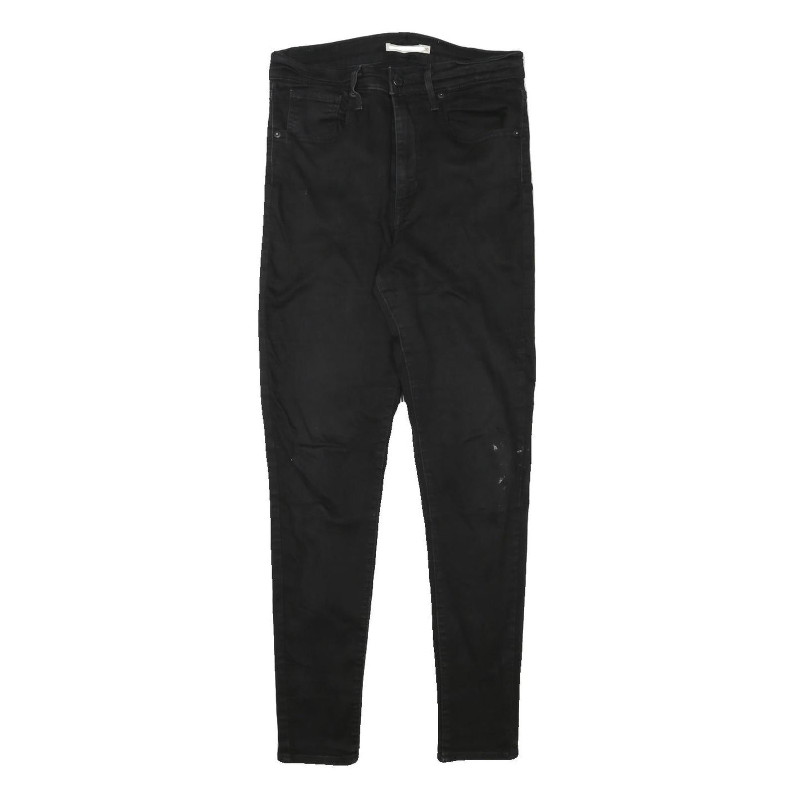 LEVI'S Womens Black Slim Skinny Denim Jeans W30 L29 Cotton Blend Zip