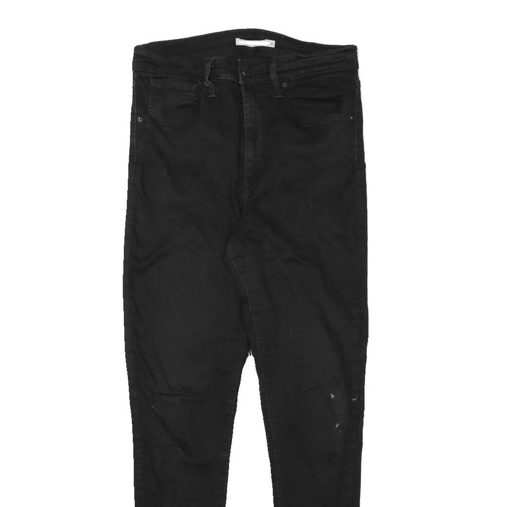 LEVI'S Womens Black Slim Skinny Denim Jeans W30 L29 Cotton Blend Zip