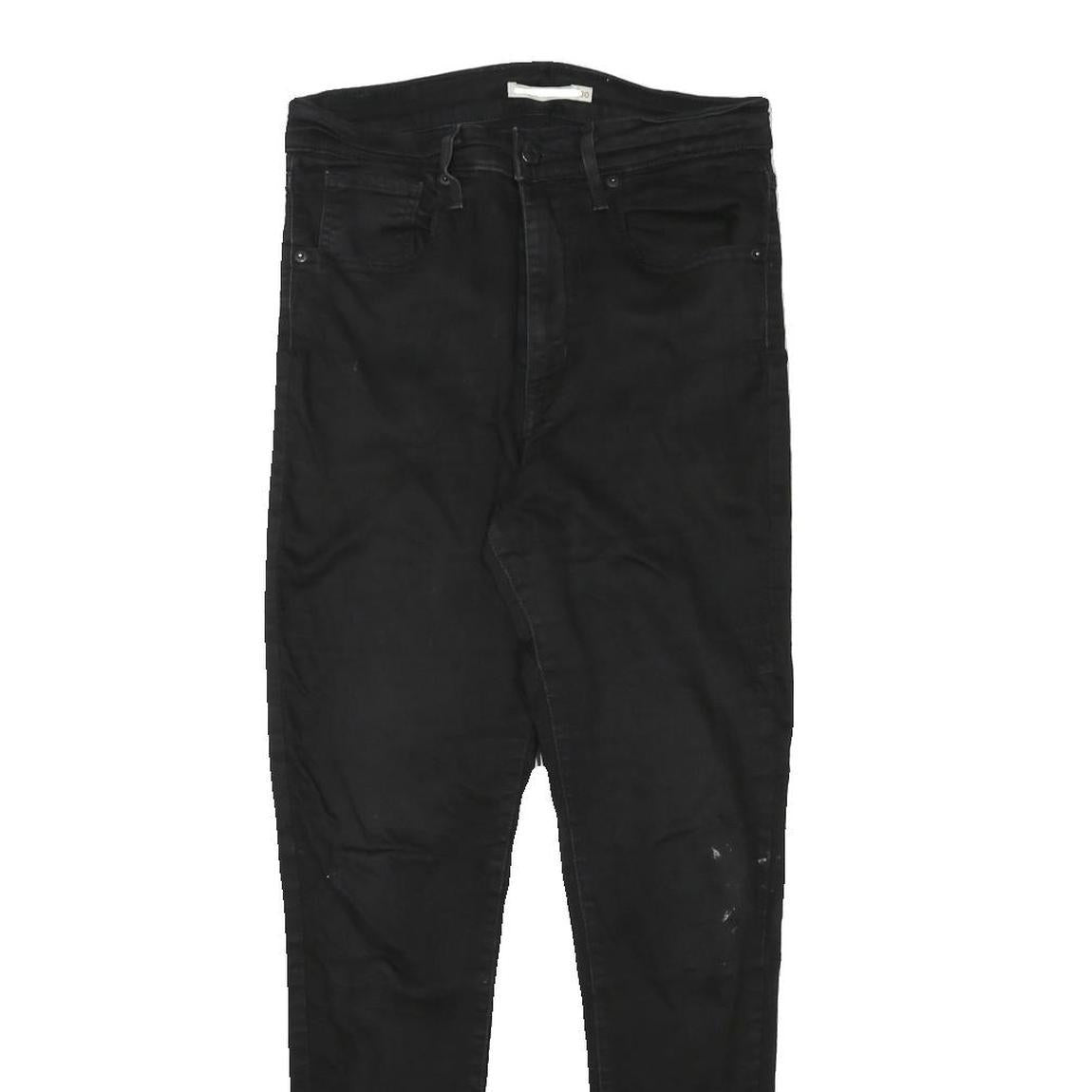 LEVI'S Womens Black Slim Skinny Denim Jeans W30 L29 Cotton Blend Zip