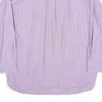 TOMMY HILFIGER Mens Purple & White Stripe Shirt L Button Long Sleeve Casual