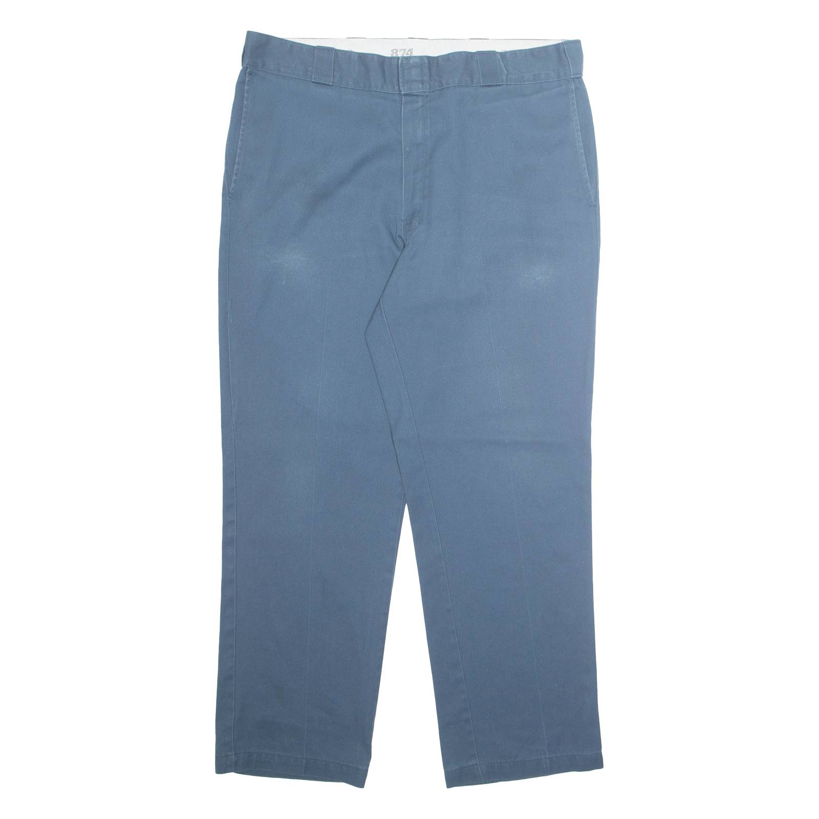 DICKIES Chino Workwear 874 Mens Trousers Blue Regular Straight W38 L30