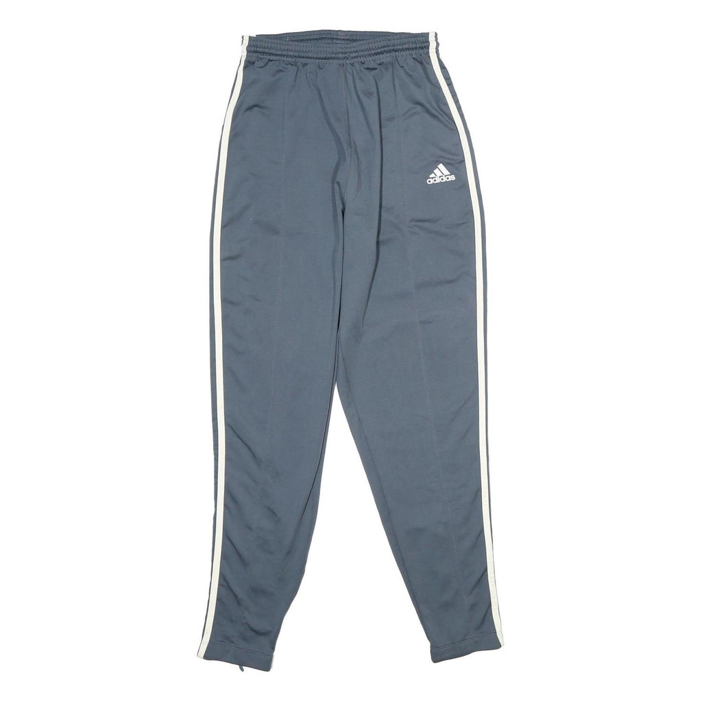 ADIDAS Mens Joggers Blue & White Slim Tapered S W24 L28 Track Pants