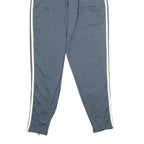 ADIDAS Mens Joggers Blue & White Slim Tapered S W24 L28 Track Pants
