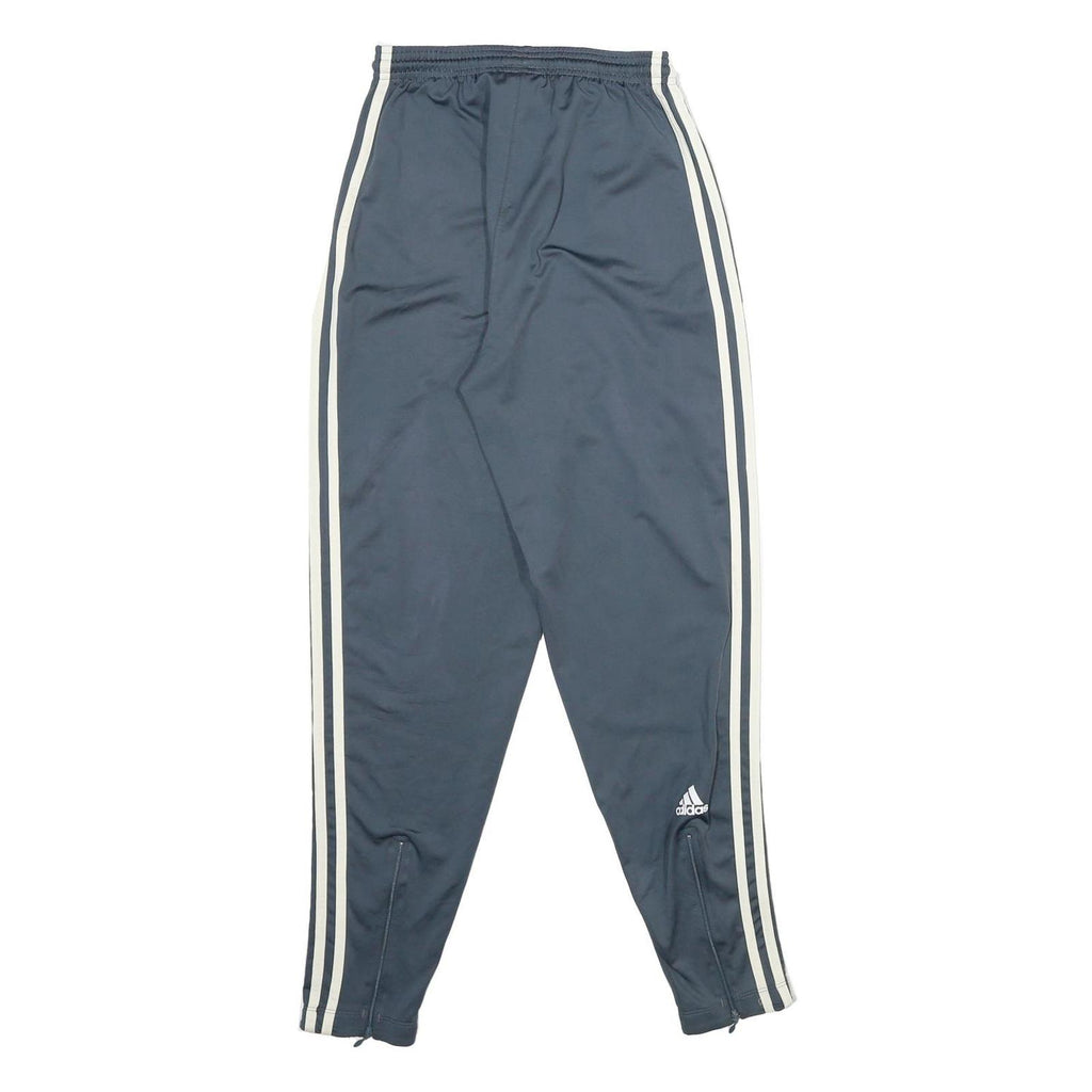 ADIDAS Mens Joggers Blue & White Slim Tapered S W24 L28 Track Pants