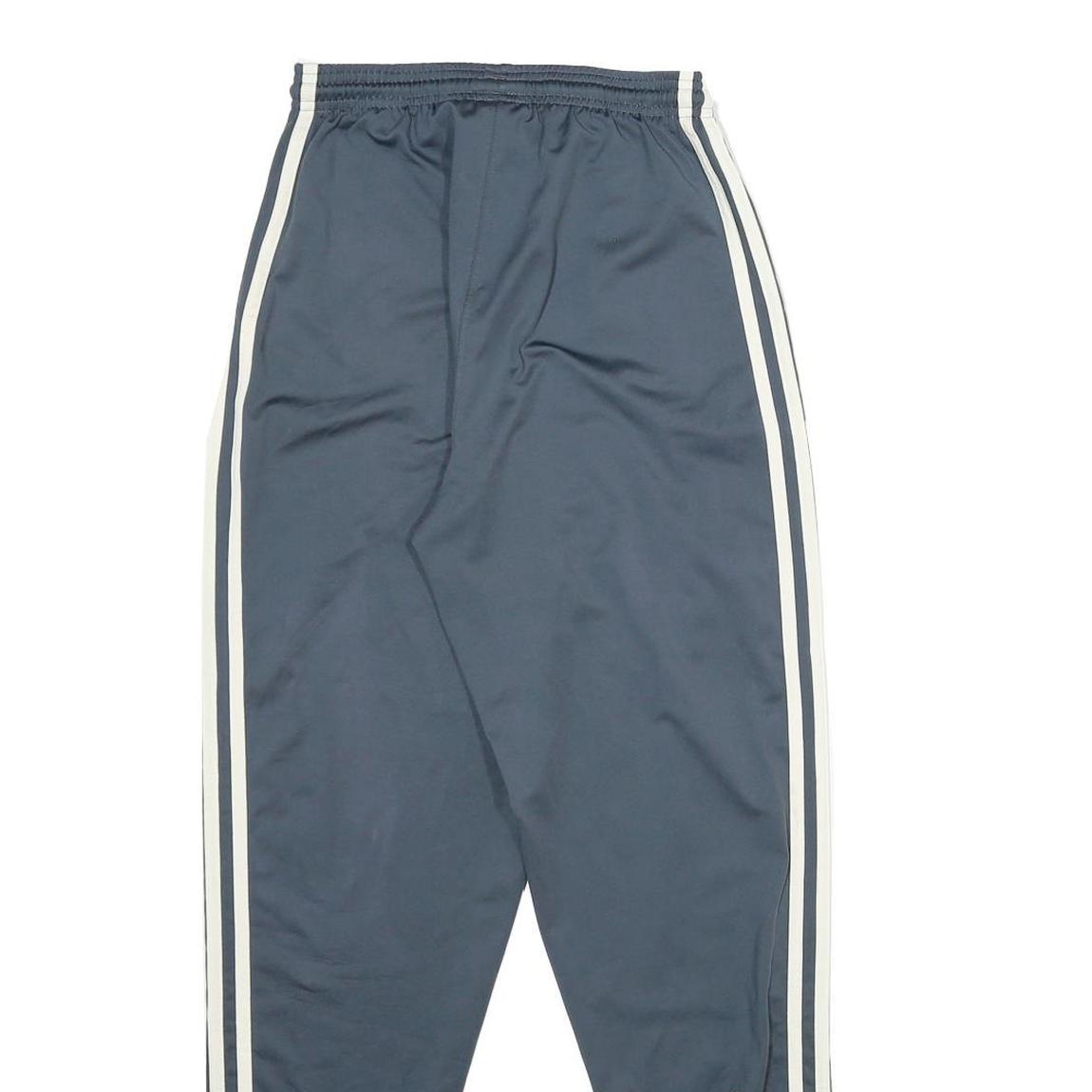 ADIDAS Mens Joggers Blue & White Slim Tapered S W24 L28 Track Pants