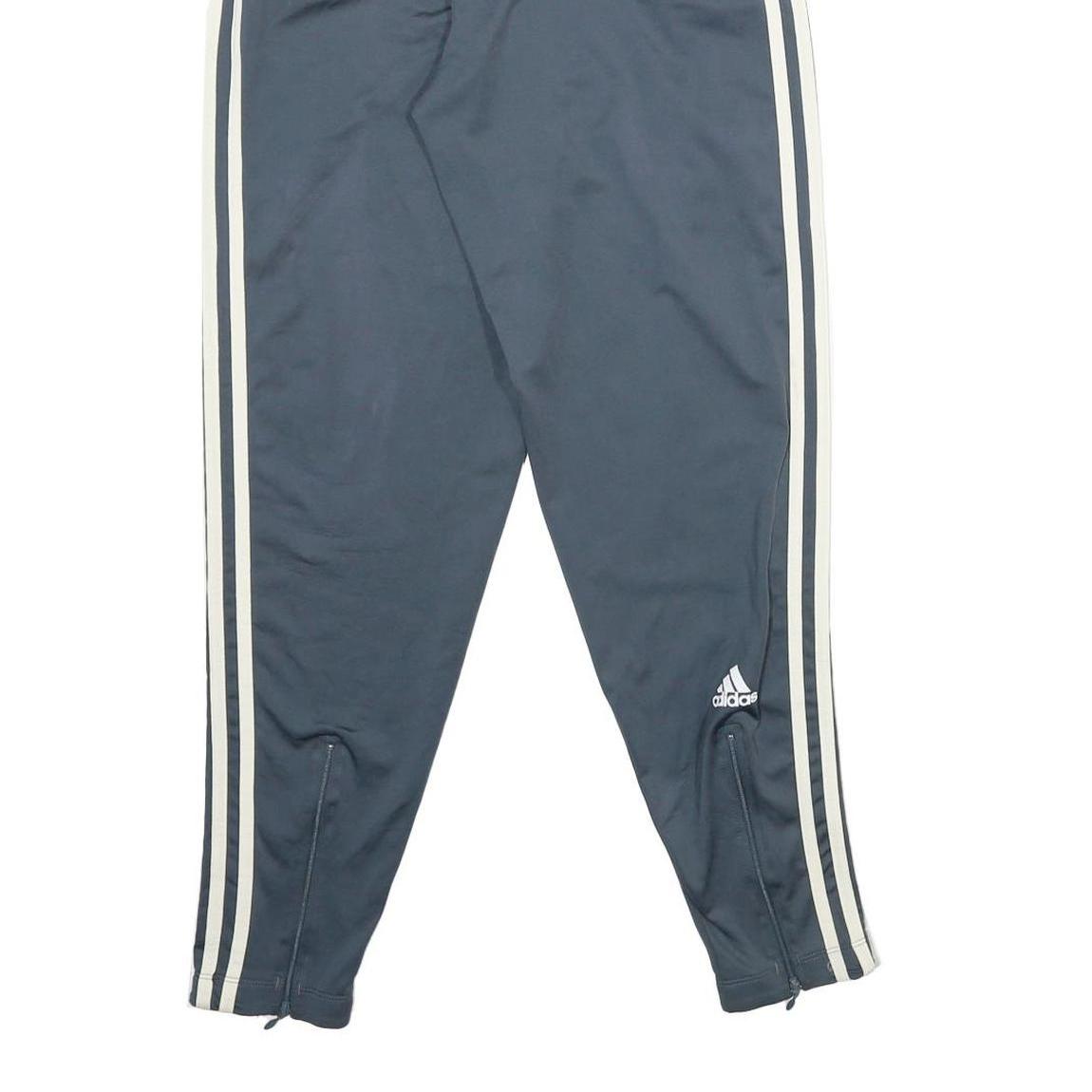 ADIDAS Mens Joggers Blue & White Slim Tapered S W24 L28 Track Pants