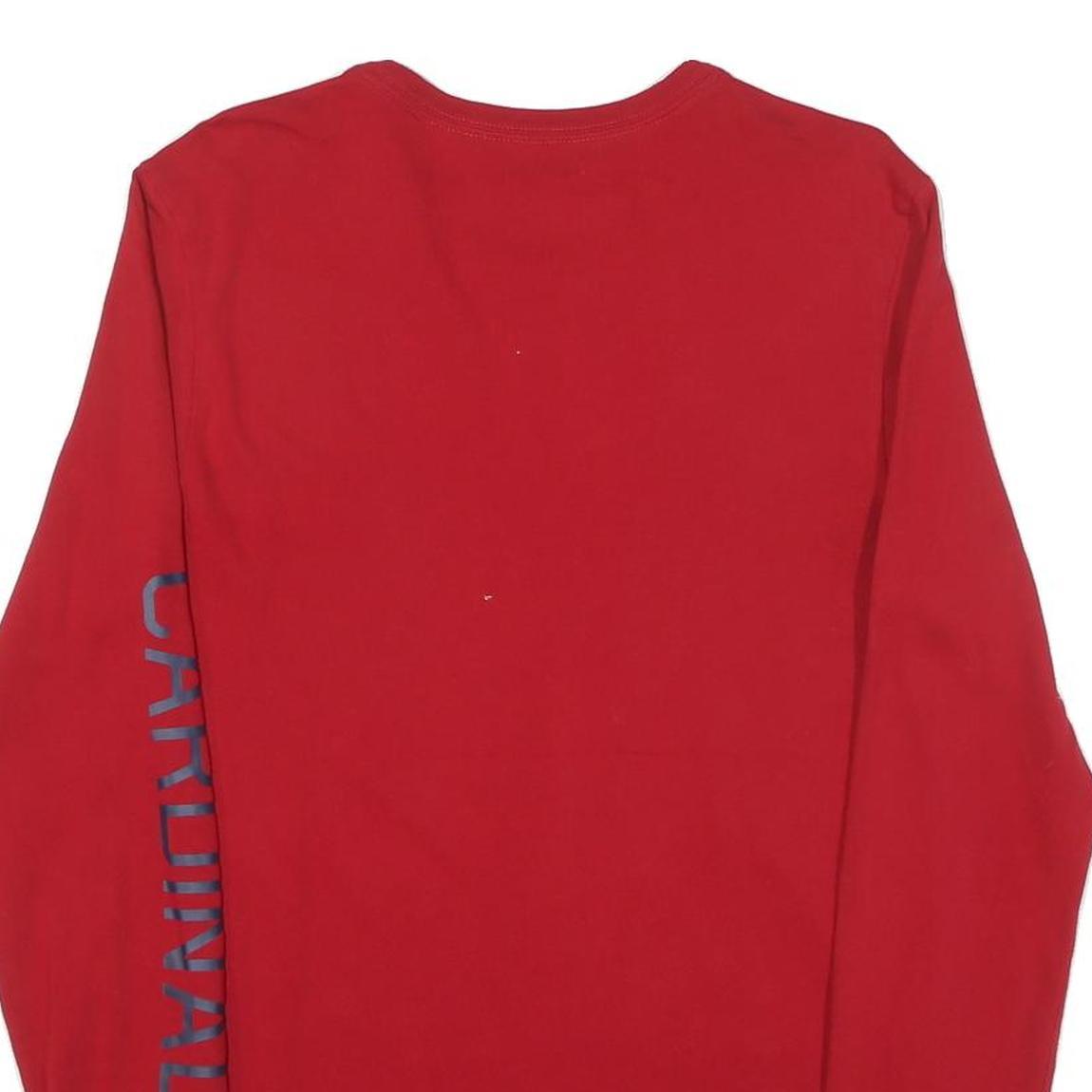 NIKE Mens Red St Louis Cardinals Long Sleeve Crew Neck T-Shirt M Baseball