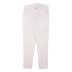 LEVI'S Womens Cotton Blend White Slim Skinny Trousers W26 L25 Casual Zip Closure