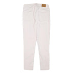 LEVI'S Womens Cotton Blend White Slim Skinny Trousers W26 L25 Casual Zip Closure