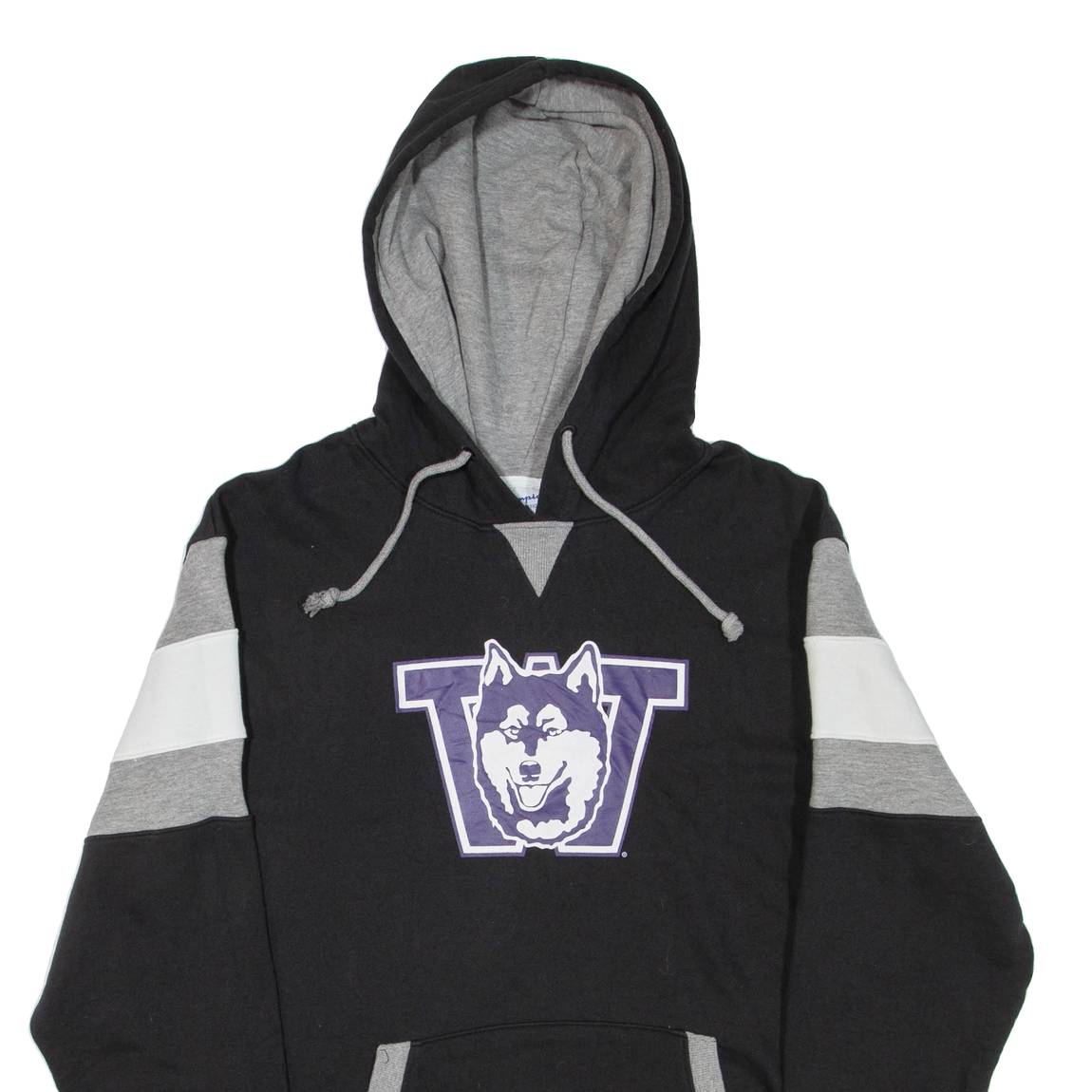 CHAMPION Washington Huskies Mens Black Hoodie USA XL