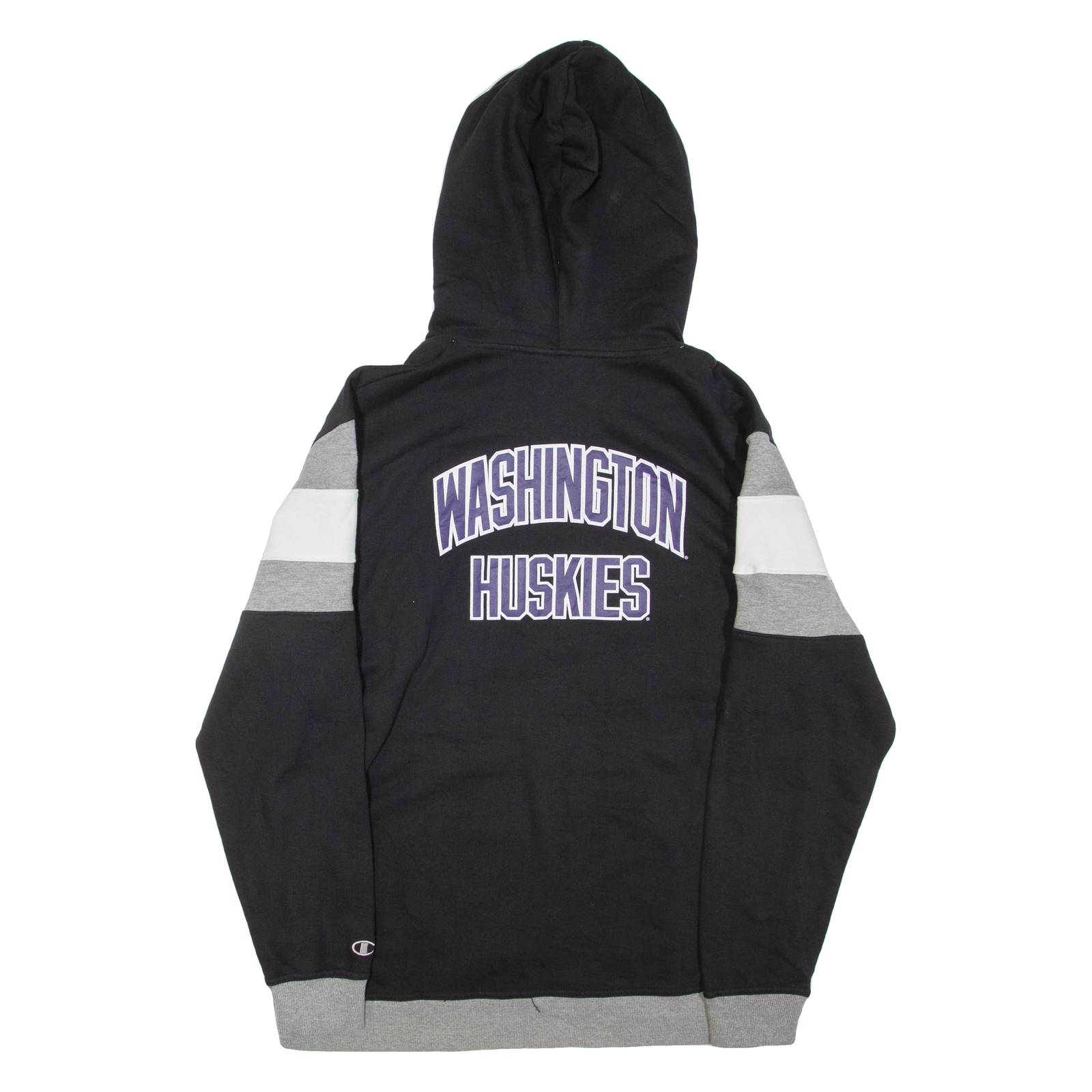 CHAMPION Washington Huskies Mens Black Hoodie USA XL
