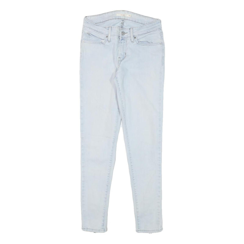 LEVI'S 711 Womens Slim Skinny Denim Light Blue W24 L25 Zip Fastening