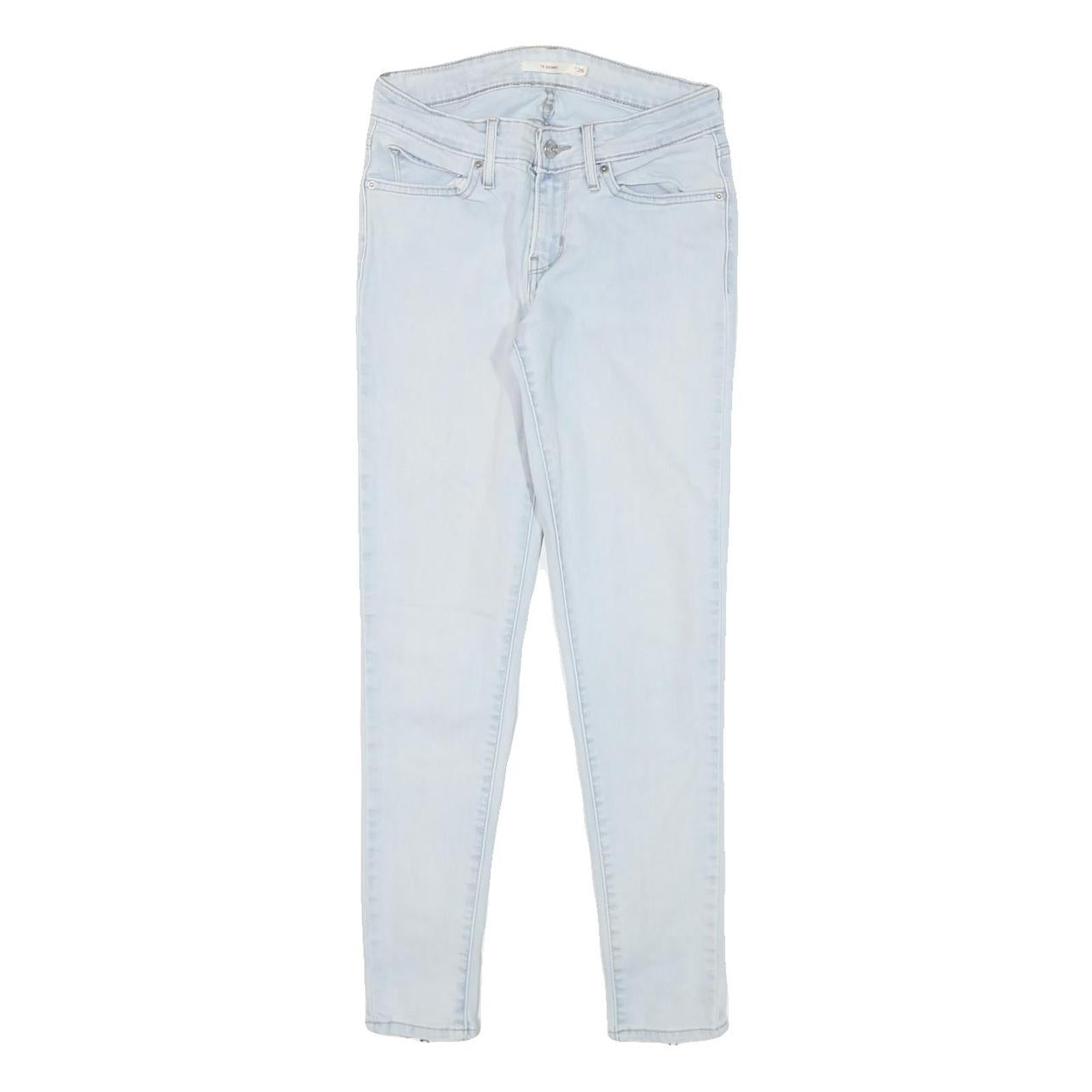 LEVI'S 711 Womens Slim Skinny Denim Light Blue W24 L25 Zip Fastening