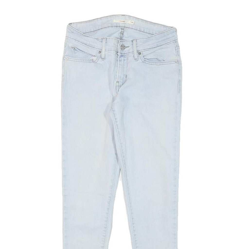 LEVI'S 711 Womens Slim Skinny Denim Light Blue W24 L25 Zip Fastening