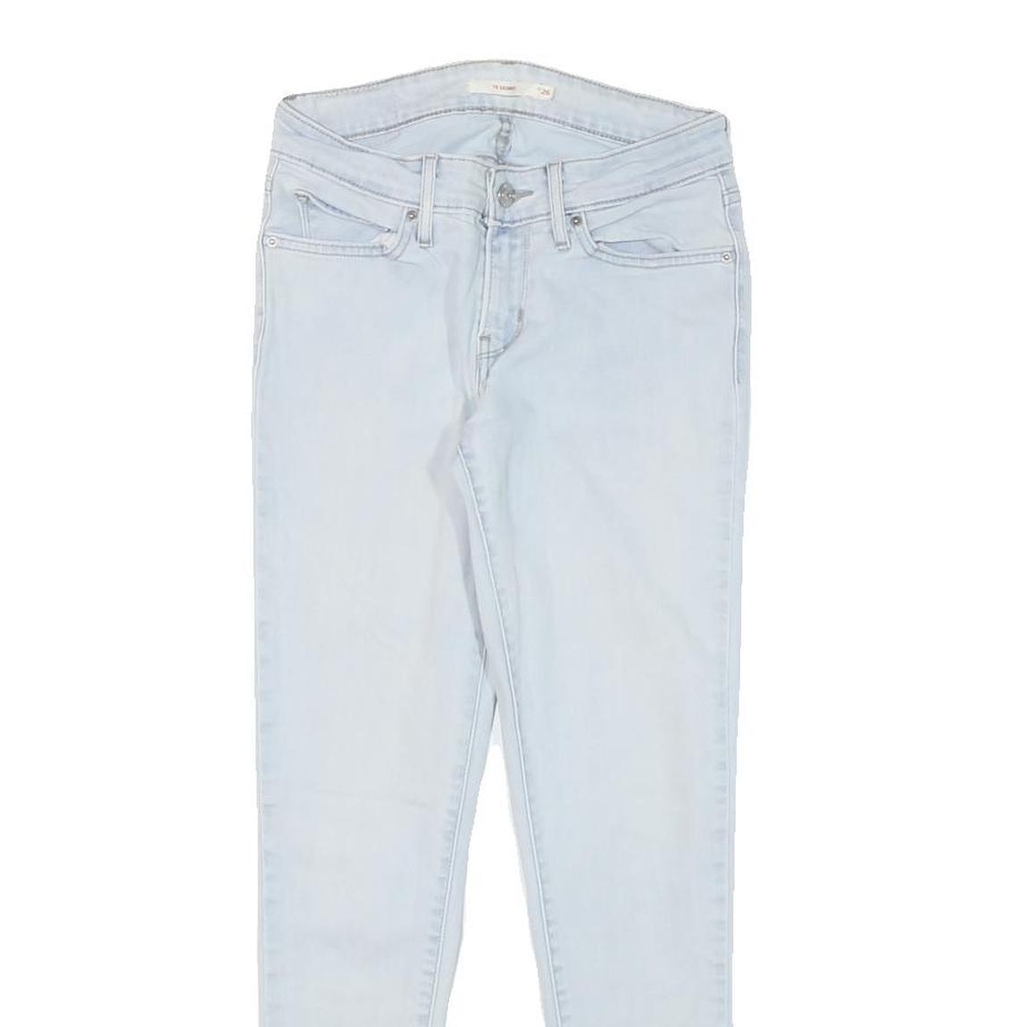 LEVI'S 711 Womens Slim Skinny Denim Light Blue W24 L25 Zip Fastening