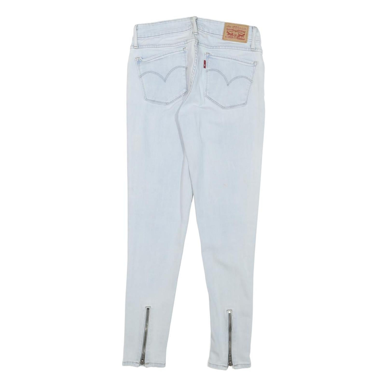 LEVI'S 711 Womens Slim Skinny Denim Light Blue W24 L25 Zip Fastening