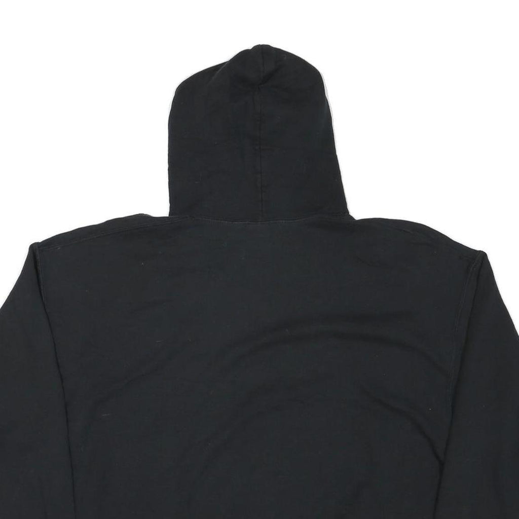 GILDAN Mens Black Coca-Cola Hoodie XL Cotton Blend Pullover Casual Sweatshirt