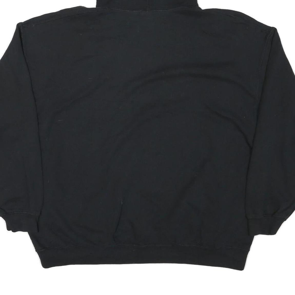 GILDAN Mens Black Coca-Cola Hoodie XL Cotton Blend Pullover Casual Sweatshirt