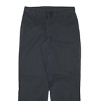 DICKIES Mens Regular Fit Black Cotton Blend Trousers W31 L28 Workwear Zip