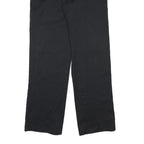 DICKIES Mens Cotton Blend Black Regular Straight Trousers W32 L32 Classic Zip