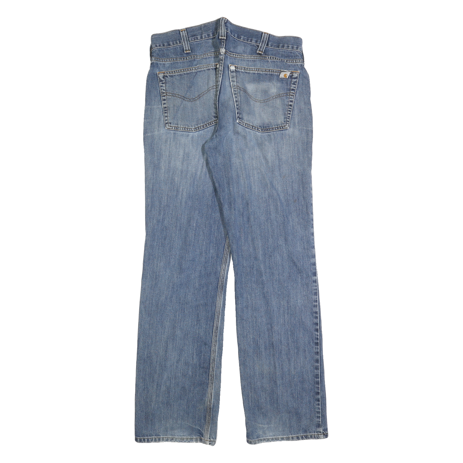 CARHARTT Mens Jeans Blue Relaxed Straight Denim Medium W32 L34 Workwear Zip