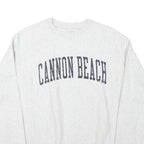 CHAMPION Mens Grey Cannon Beach Crew Neck M Cotton Blend Sweatshirt Pullover