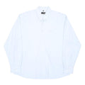 FILA Mens White Plain Cotton Blend Shirt 2XL Button Down Long Sleeve Casual