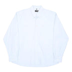 FILA Mens White Plain Cotton Blend Shirt 2XL Button Down Long Sleeve Casual