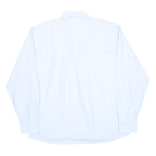 FILA Mens White Plain Cotton Blend Shirt 2XL Button Down Long Sleeve Casual