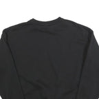 PUMA Womens Black Cotton Blend Crew Neck Sweatshirt M Logo Print