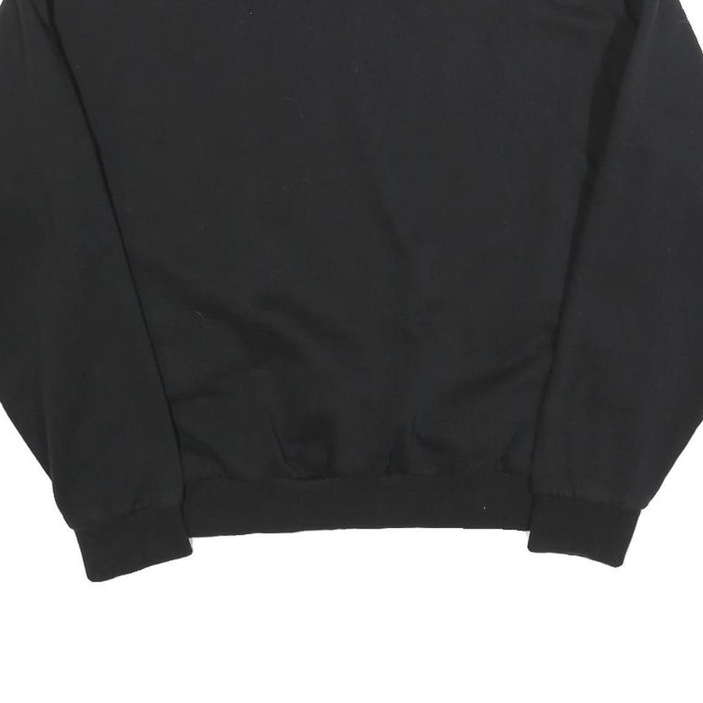 PUMA Womens Black Cotton Blend Crew Neck Sweatshirt M Logo Print