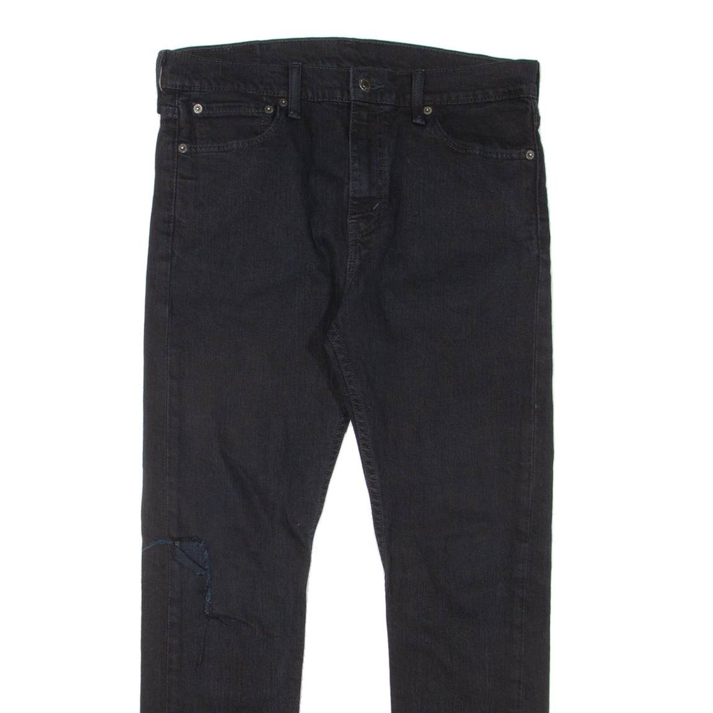LEVI'S Mens Jeans Black Slim Straight Denim W32 L26