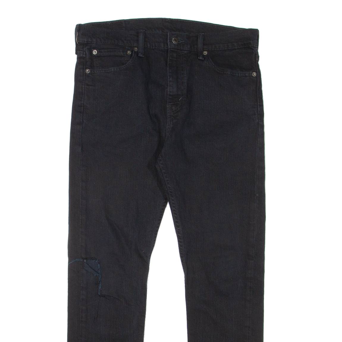 LEVI'S Mens Jeans Black Slim Straight Denim W32 L26