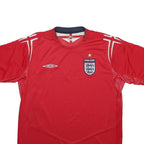 UMBRO Mens Red England Football Shirt L Short Sleeve Crew Neck England Crest