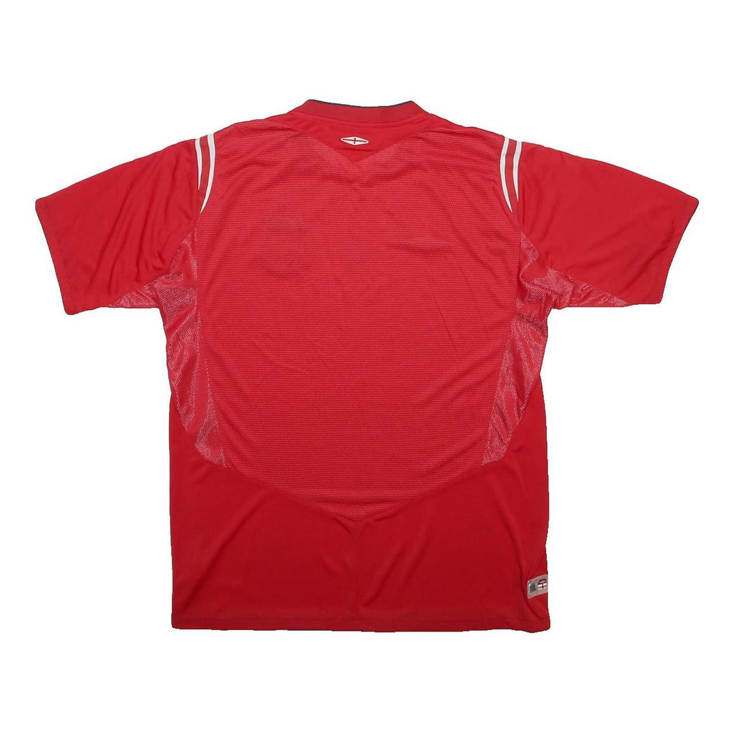 UMBRO Mens Red England Football Shirt L Short Sleeve Crew Neck England Crest