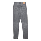 LEVI'S 501S Womens Slim Grey Denim Medium W24 L30 Slim Fit Zip Jeans
