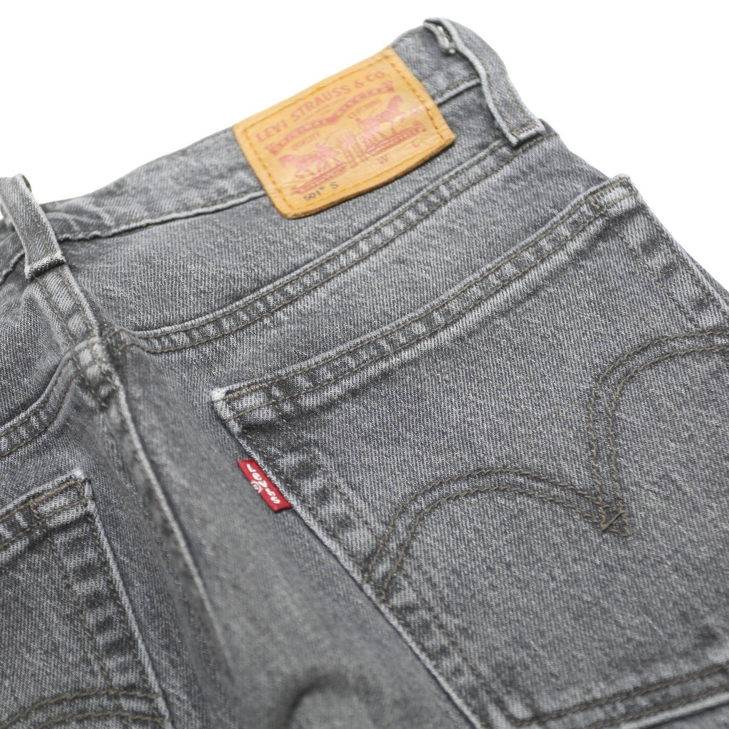 LEVI'S 501S Womens Slim Grey Denim Medium W24 L30 Slim Fit Zip Jeans