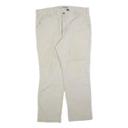CARHARTT Mens Cotton Blend Beige Relaxed Straight Trousers W40 L32 Workwear