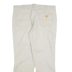 CARHARTT Mens Cotton Blend Beige Relaxed Straight Trousers W40 L32 Workwear
