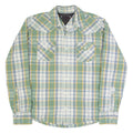 HILFIGER DENIM Mens Shirt Green Check Long Sleeve L