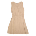 ARMANI JEANS Womens Beige Sleeveless Day Woven Plain Midi Dress M Casual