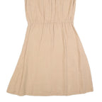 ARMANI JEANS Womens Beige Sleeveless Day Woven Plain Midi Dress M Casual