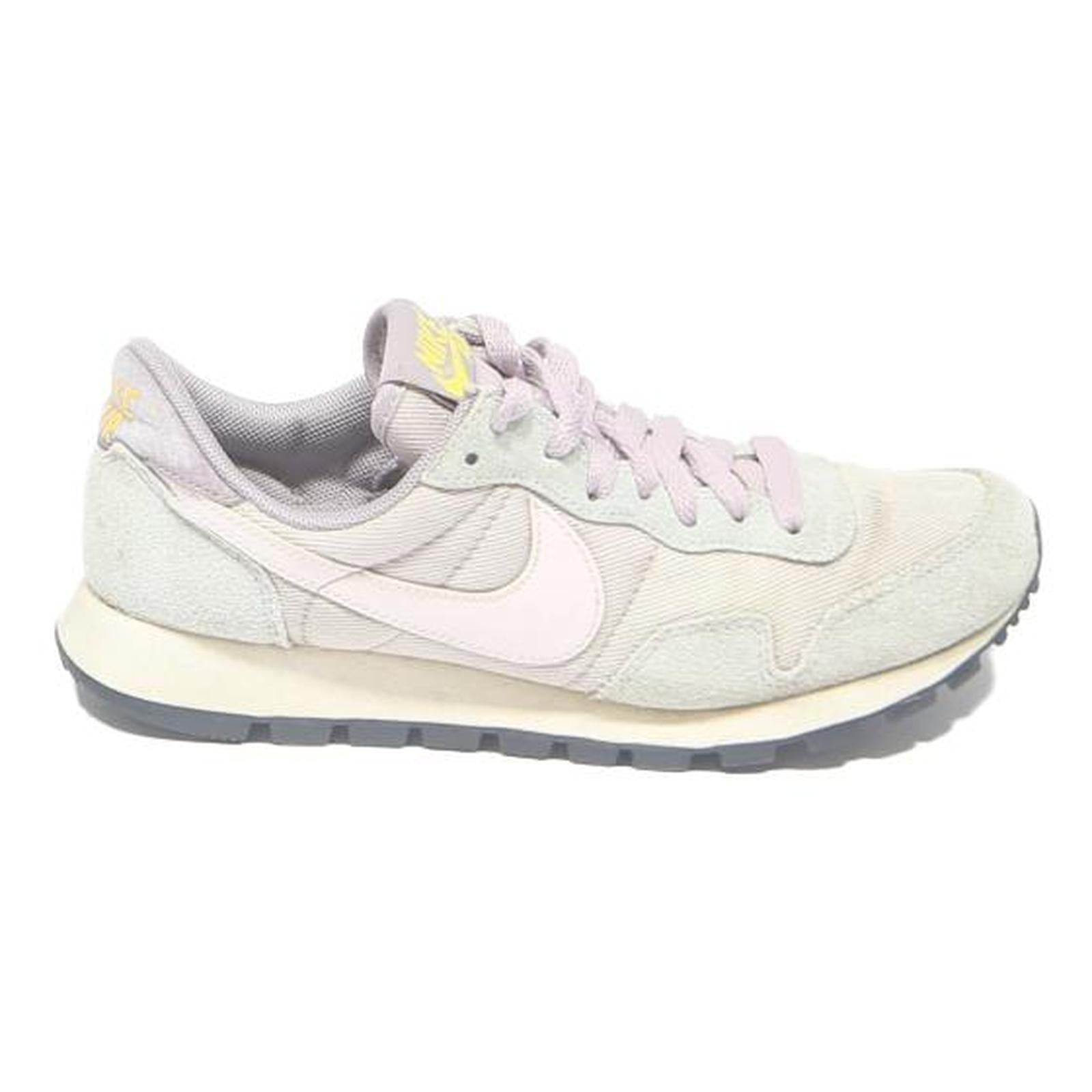 NIKE Internationalist Womens Trainers Sneaker Synthetic UK 4 Light Grey & Pink