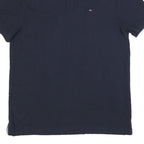 TOMMY HILFIGER Mens Blue Polo Shirt L Cotton Blend Short Sleeve Basic Casual