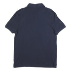 TOMMY HILFIGER Mens Blue Polo Shirt L Cotton Blend Short Sleeve Basic Casual