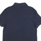 TOMMY HILFIGER Mens Blue Polo Shirt L Cotton Blend Short Sleeve Basic Casual