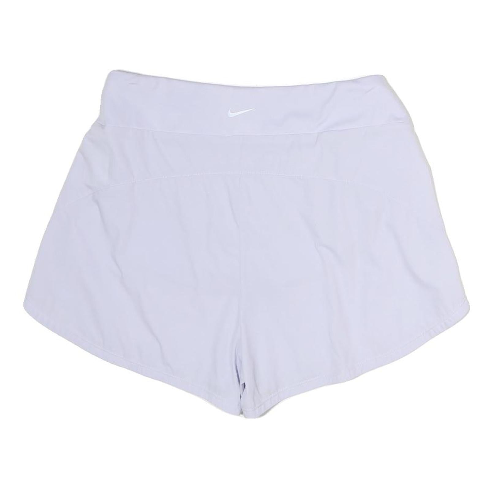 NIKE Womens White Casual Shorts L W36 Lightweight Polyester