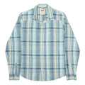 LEVI'S Mens Blue & Cream Check Shirt L Long Sleeve Cotton Casual Western
