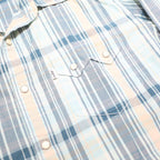 LEVI'S Mens Blue & Cream Check Shirt L Long Sleeve Cotton Casual Western