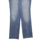 EARL Womens Blue Regular Fit Straight Leg Denim Jeans W32 L30 Embroidered Back